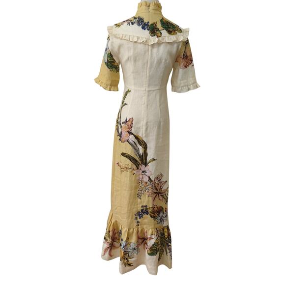 ALEMAIS OLEANDER MIDI DRESS US 4 AU 8 - Picture 8 of 8